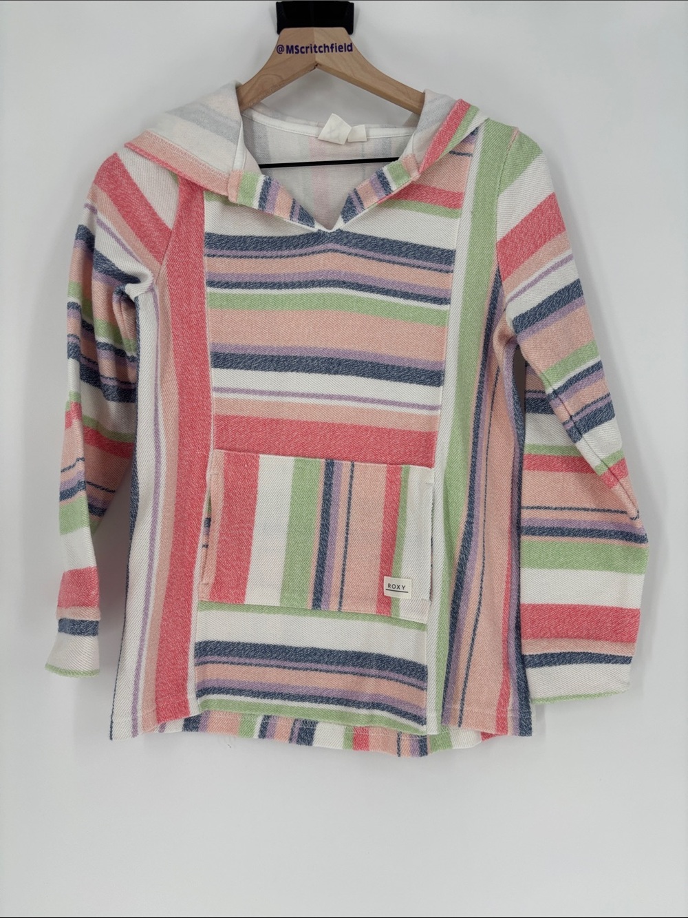 Roxy girl stripe 14 hooded jacket top coverup